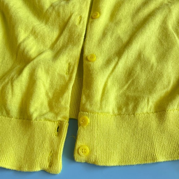 J. CREW CLASSIC CARYN CARDIGAN IN BRIGHT YELLOW - Picture 4 of 6